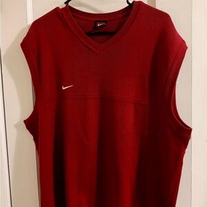 Nike Team Men’s Sweater Vest Vintage Y2K Red Golf Football/ Alabama Crimson Tide